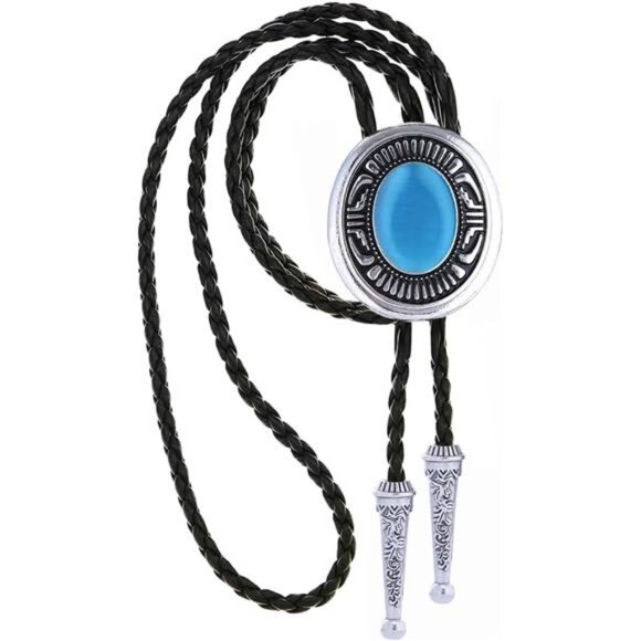 Bolo Tie Leather Necktie, 04 - Picture 1 of 5